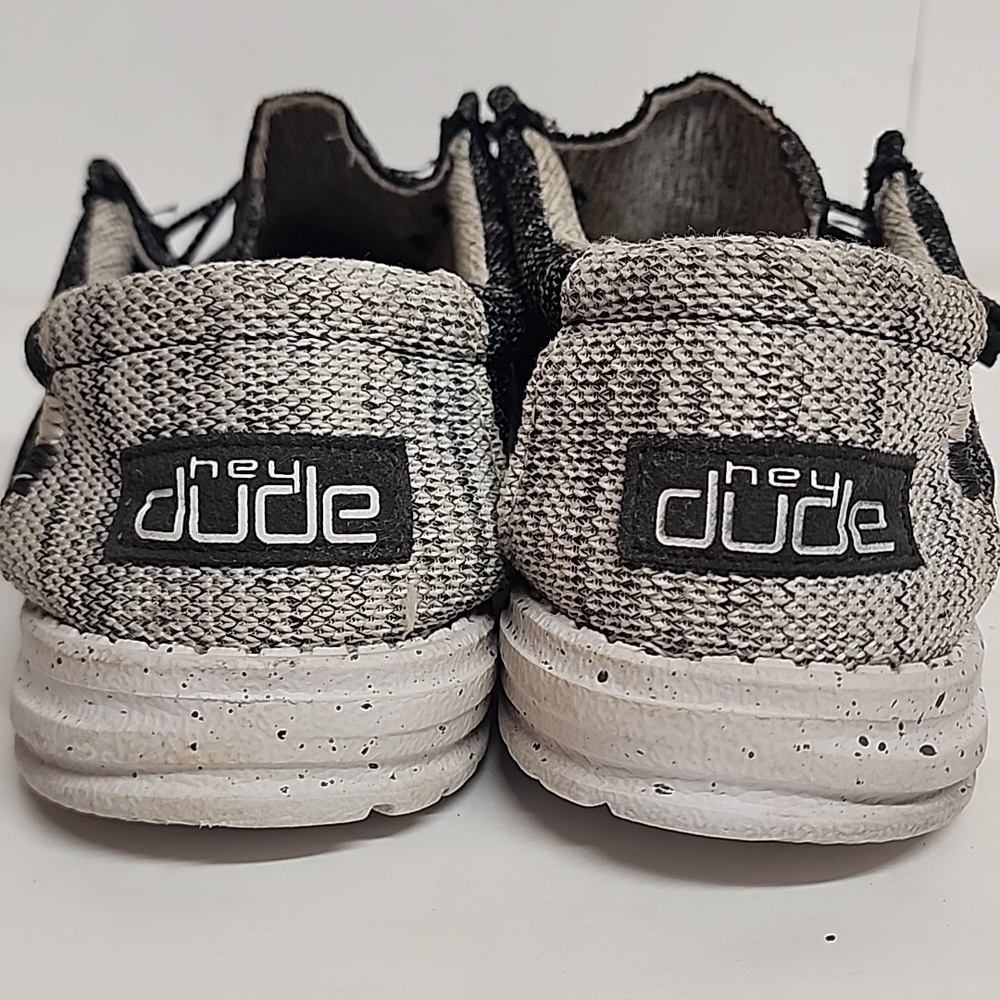 Hey Dude Wally Stretch Meteorite Sz 8L/6.5M Unisex Slip-on Boat Loafer Shoes - Picture 6 of 12